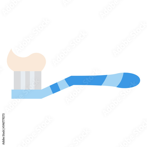 toothpaste toothbrush hygienic dental icon