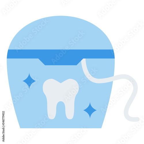 dental floss cleaning dental hygienic icon