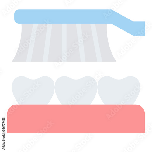 brushing teeth hygienic dental healthcare icon