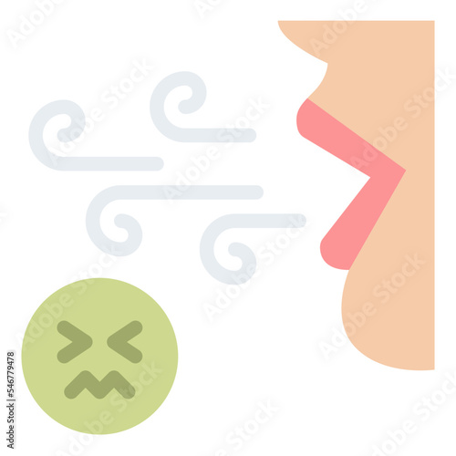 bad breath mouth smell dental icon