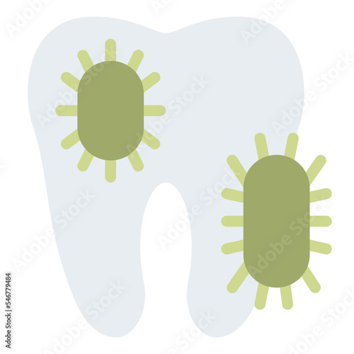 bacteria teeth dental healthcare icon