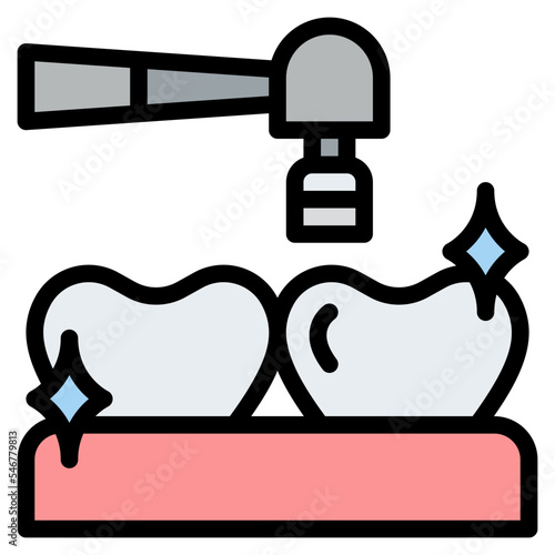 teeth polishing tooth dental healthcare icon