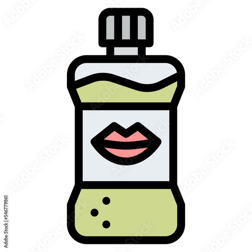 mouthwash hygienic dental cleaning icon