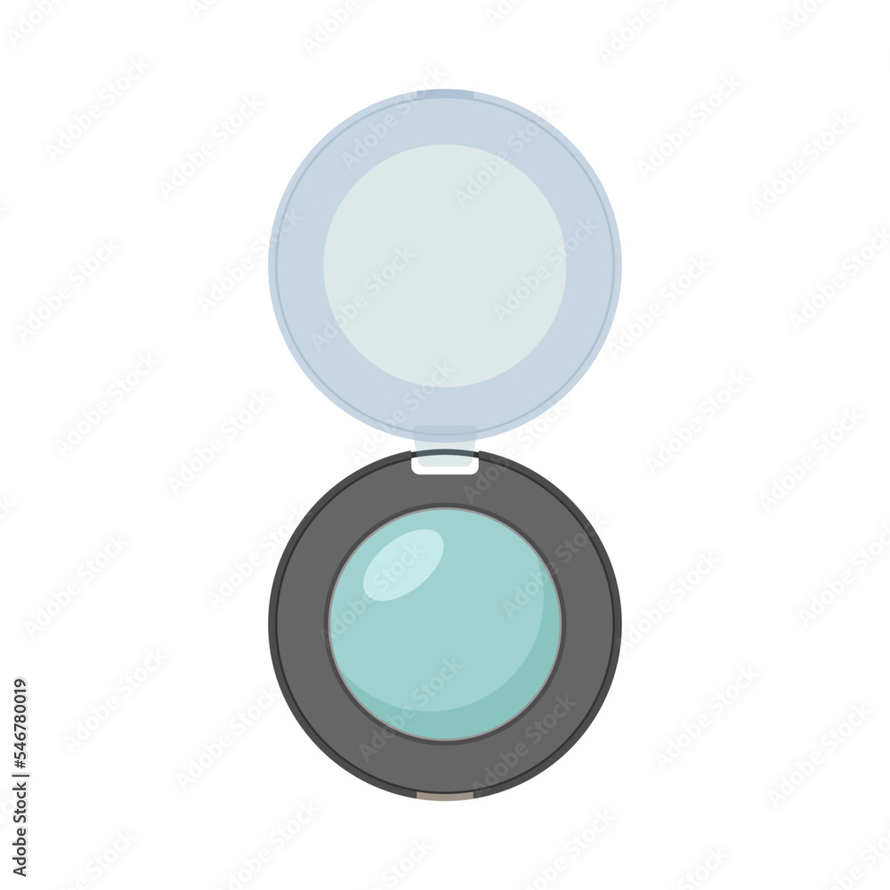 Dry pressed eyeshadow in a round package Dry pressed eyeshadow in a round package