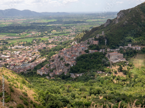 Panoramic view of Pietravairano, a village in the province of Caserta, Italy. © the bunker