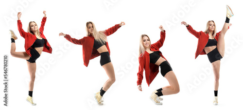 Set of young female dancer ...