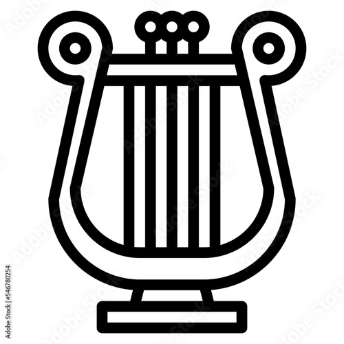 lyre instrument musical music icon