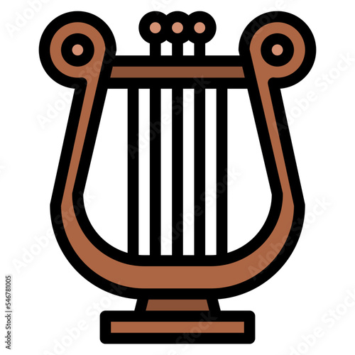 lyre instrument musical music icon