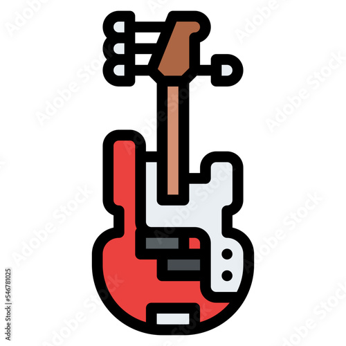 guitar bass instrument musical music icon