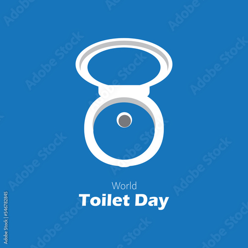 The minimalist concept of World Toilet Day. Toilet seat concept for world toilet day. Vector, Illustration.
