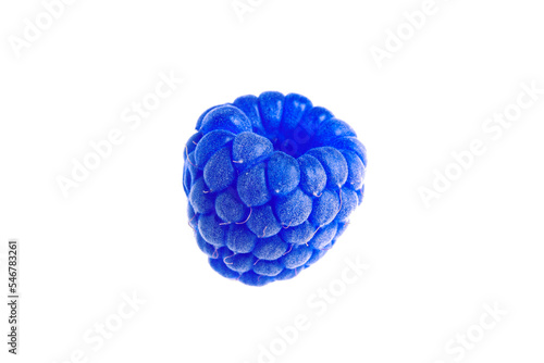 Fresh tasty blue raspberry on white background photo