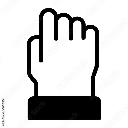 fist glyph icon