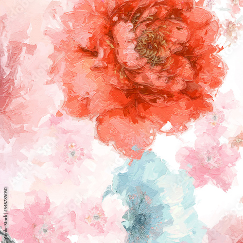 Beautiful elegant rose flower floral illustration