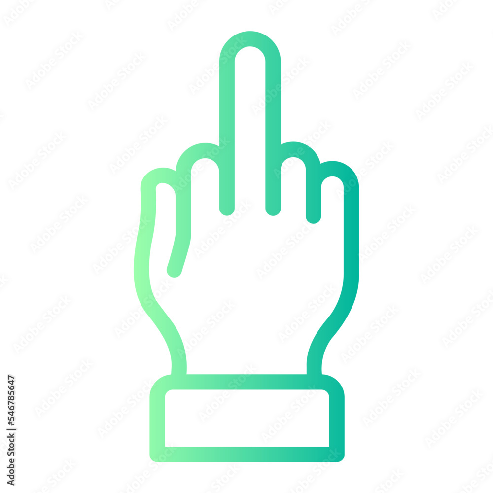 middle finger gradient icon middle finger gradient icon