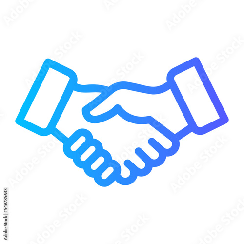 handshake gradient icon