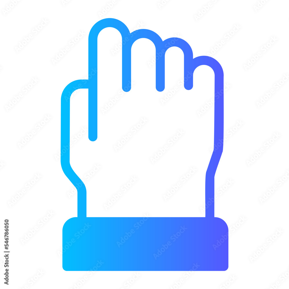 fist gradient icon fist gradient icon