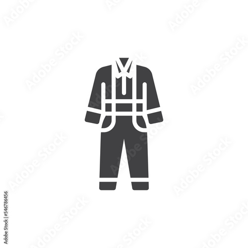 Safety overalls vector icon