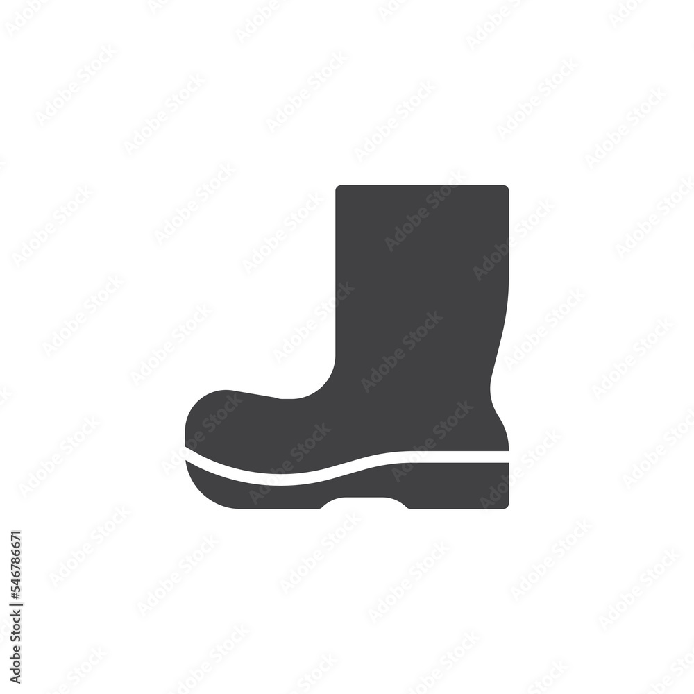 Rubber boots vector icon Rubber boots vector icon