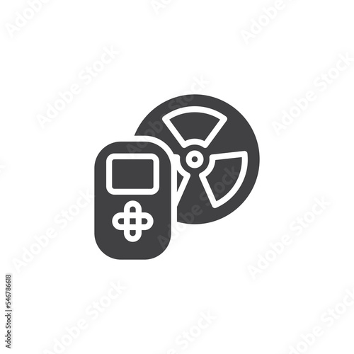 Radiation detector vector icon
