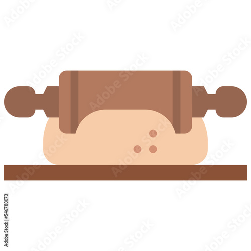 rolling pin dough flour thresh icon