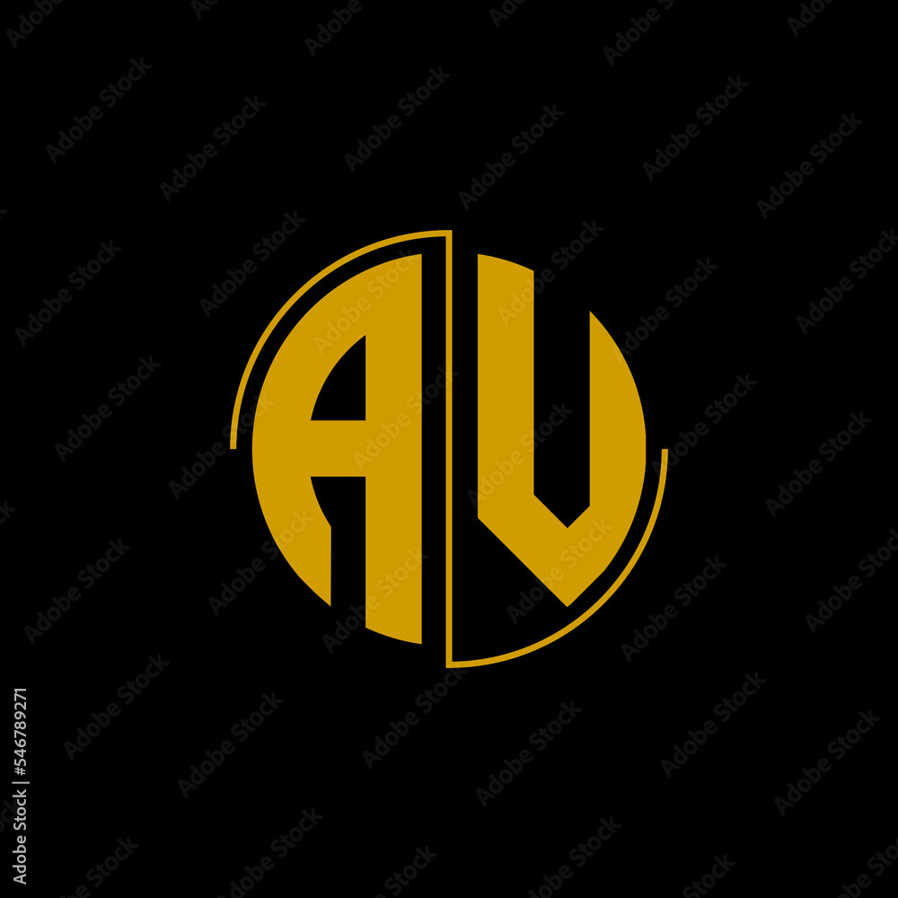 Circle letter logo design 'AV'