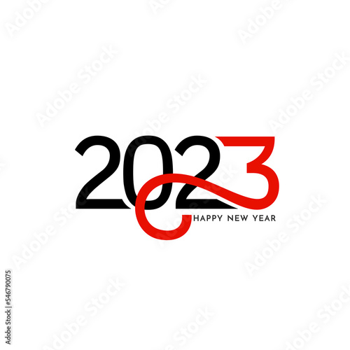 Modern Happy new year 2023 text design background