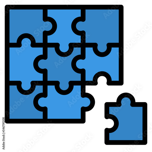 jigsaw puzzle childhood toy icon