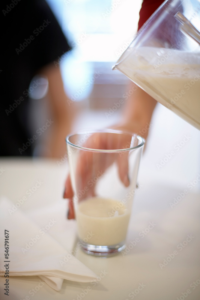 Serving a milkshake Serving a milkshake