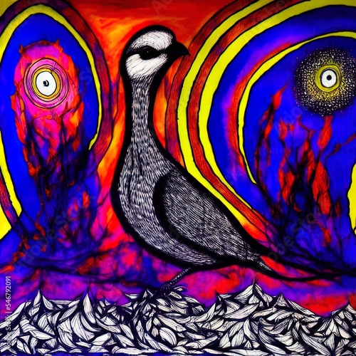 abstract bird, impressionis...