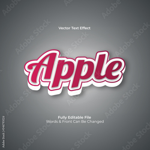 Apple text effect design business text effect design