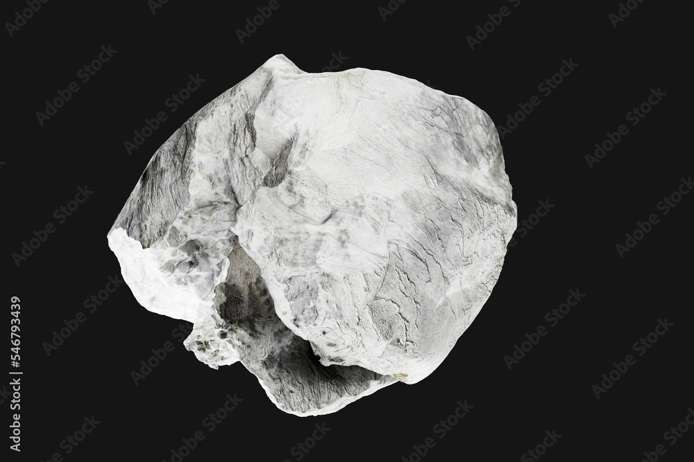Stone white textured rock 3d render. Stone white textured rock 3d render.