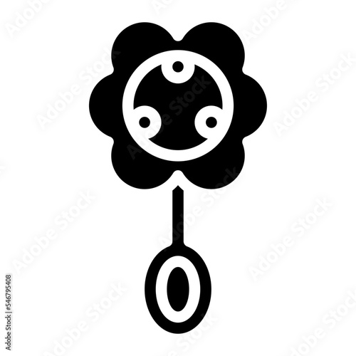 rattle baby childhood toy icon