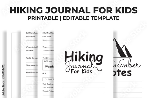 Hiking Journal For Kids