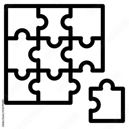jigsaw puzzle childhood toy icon