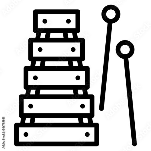 xylophone sound childhood toy icon