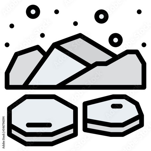 poles ice winter nature icon