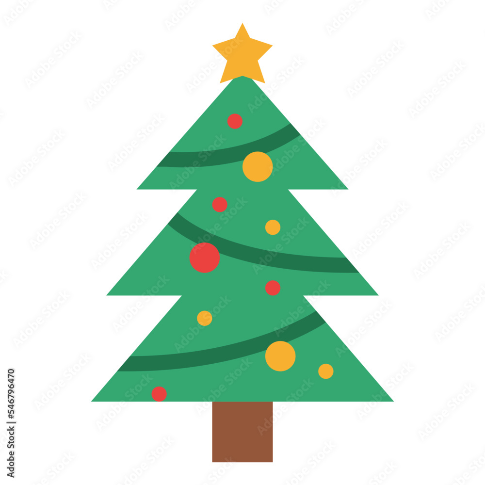 christmas tree new year winter celebration icon