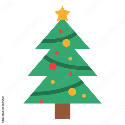 christmas tree new year winter celebration icon