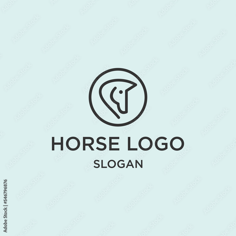 Horse logo icon design template 