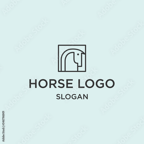 Horse logo icon design template 
