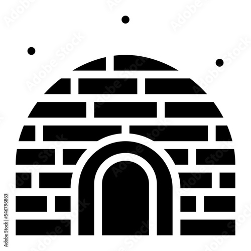 igloo winter home snow icon