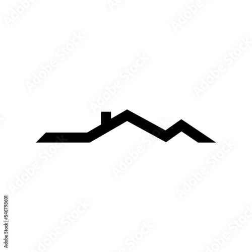 Modern Home Real estate roof logo isolated on white background