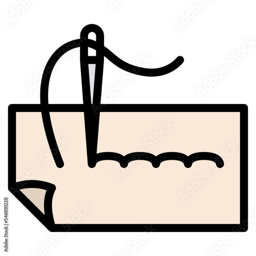 backstitch sewing tailoring needle icon