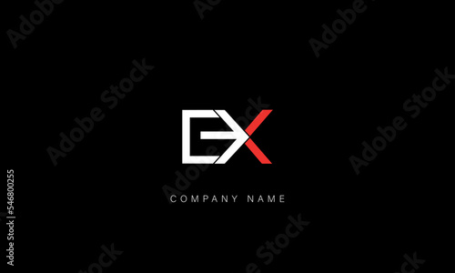 EX, XE Abstract Letters Logo Monogram