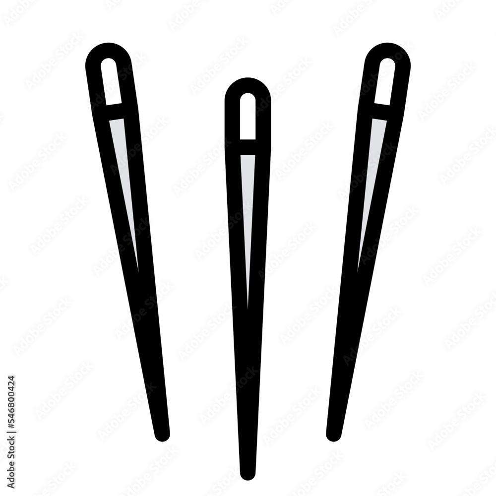 Obraz premium sewing needles sewing tailoring needle icon
