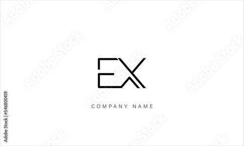 EX, XE Abstract Letters Logo Monogram