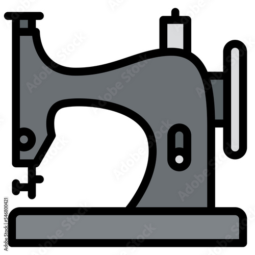sewing machine sewing tailoring vintange icon