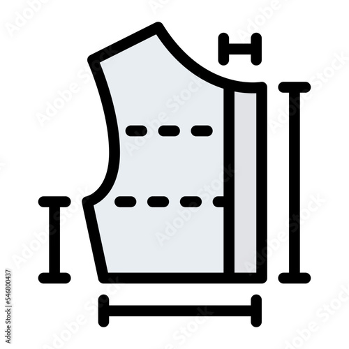 sewing pattern measure sewing tailoring icon