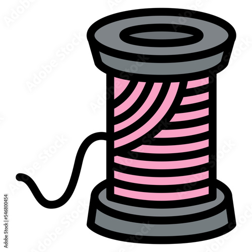 spool of thread sewing tailoring needle icon