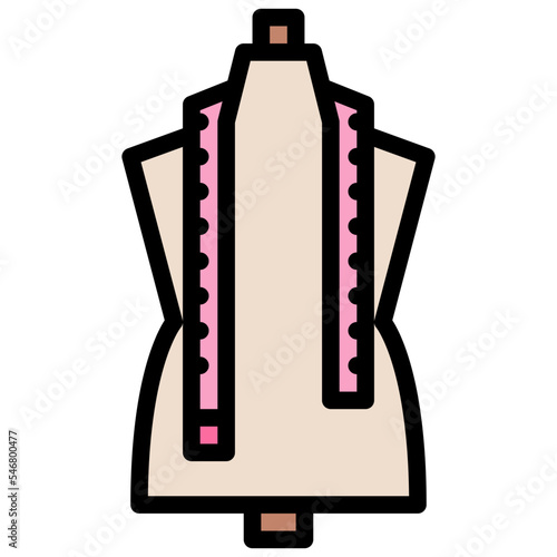 tailor dummy ruler sewing tailoring icon